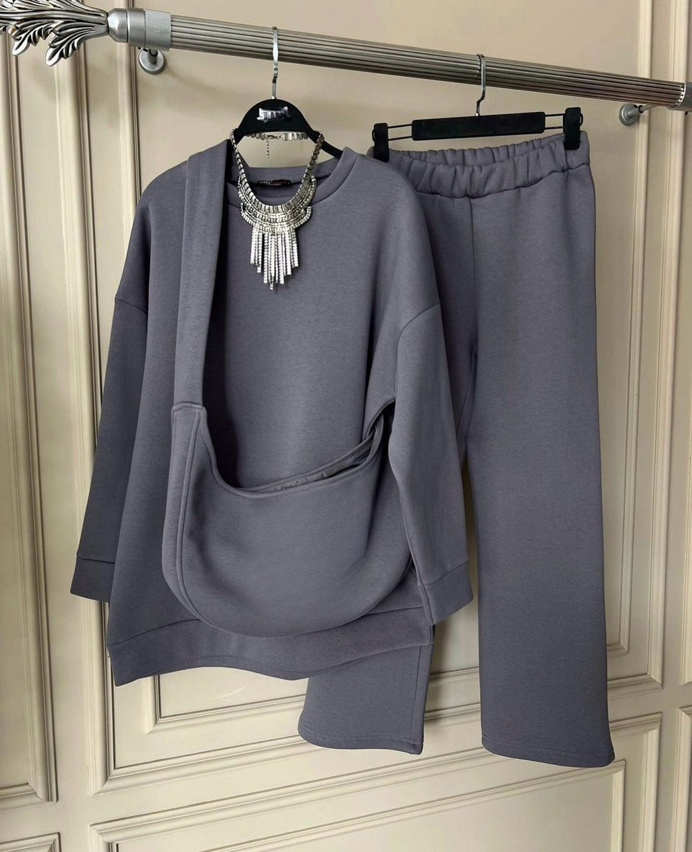 Winter Grey Carryall Co-Ord Set + Bag