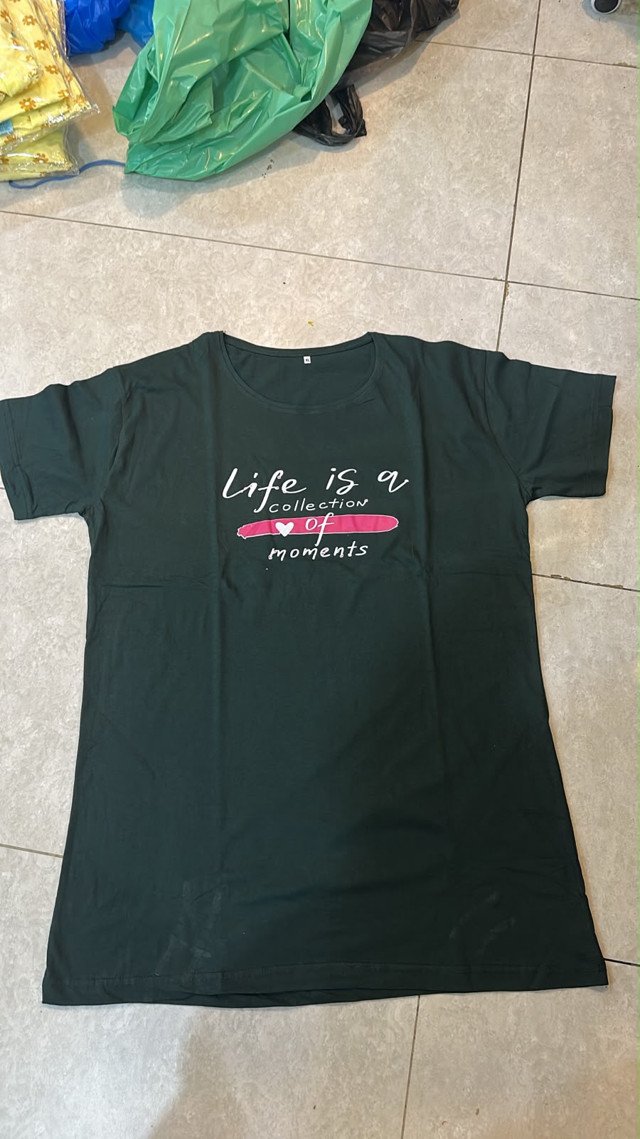 Party Printed Black Long T Shirt
