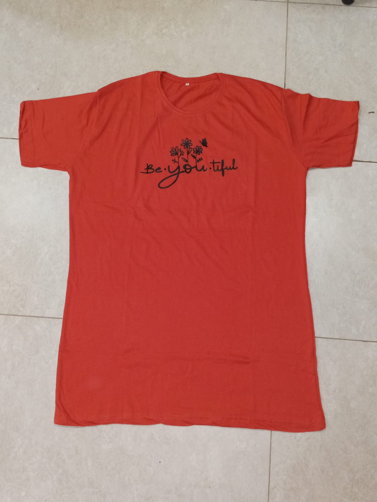 Besties Printed Red Long T Shirt