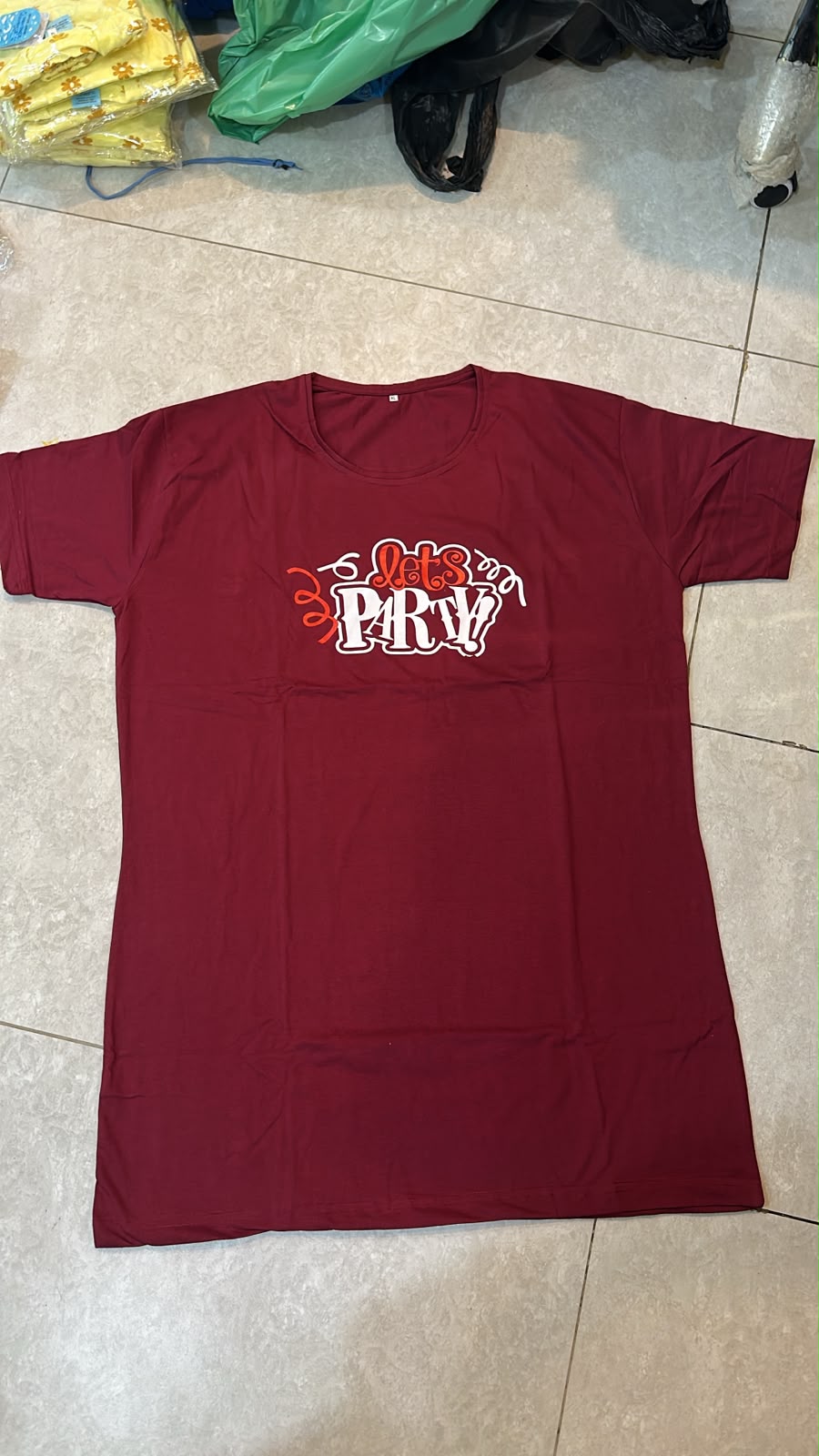 Be The Sunshine Printed Maroon Long T Shirt
