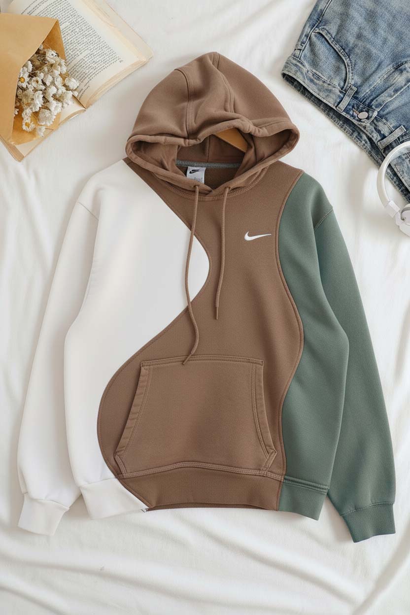 Winter Brown Multi Basic Hoodie