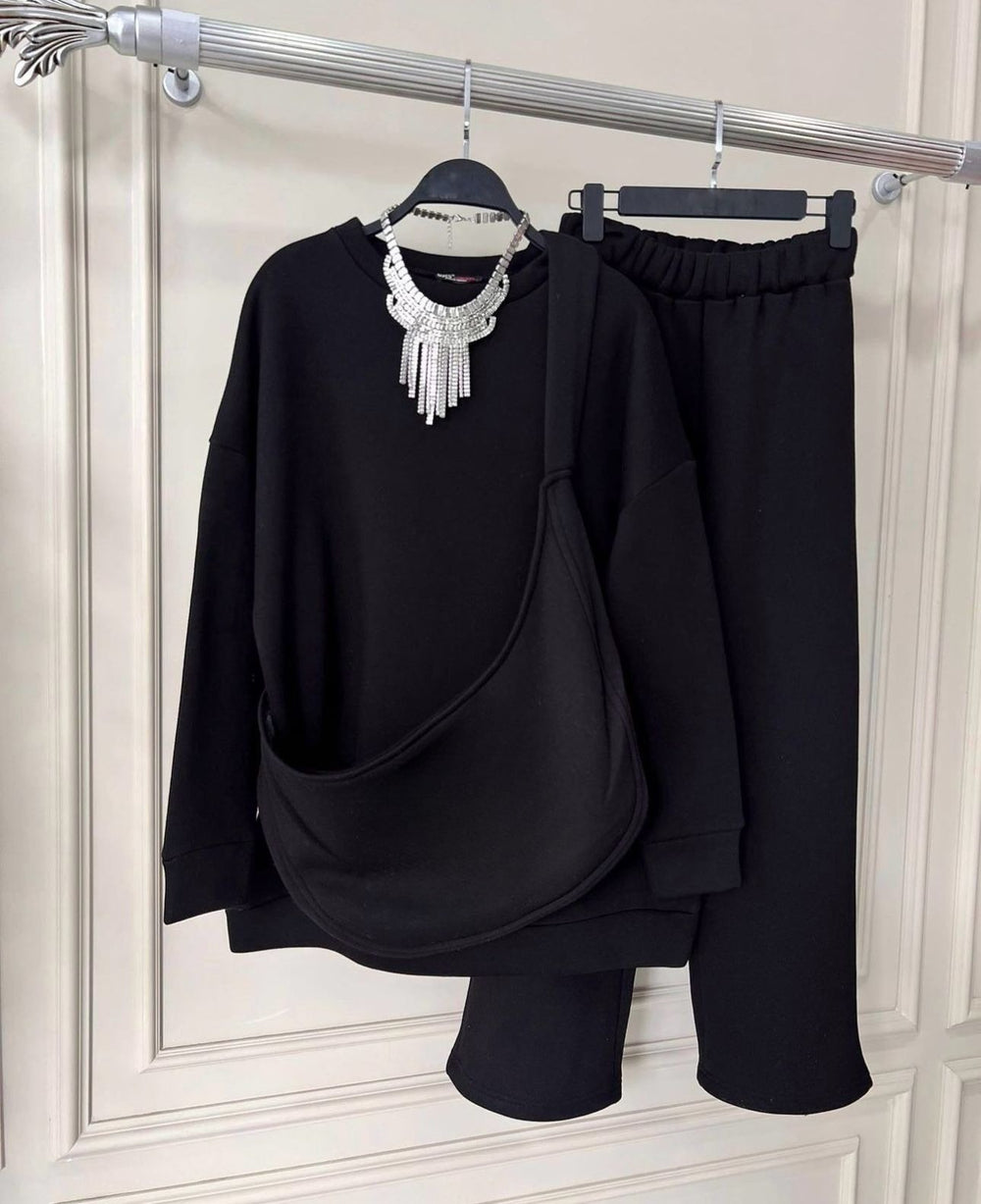 Winter Black Carryall Co-Ord Set + Bag