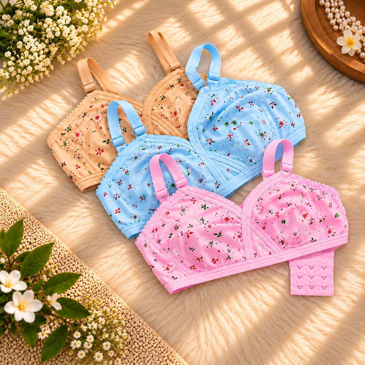 3-Piece Premium Non-Padded Jersey Bra Pack – All-Day Comfort