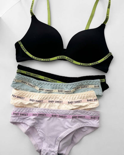 Baby Letter Bra Set