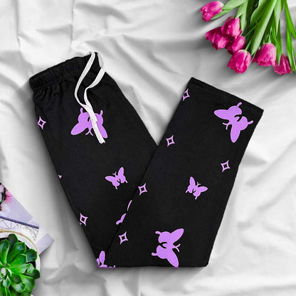 Trouser - Purple Heart and Butterfly