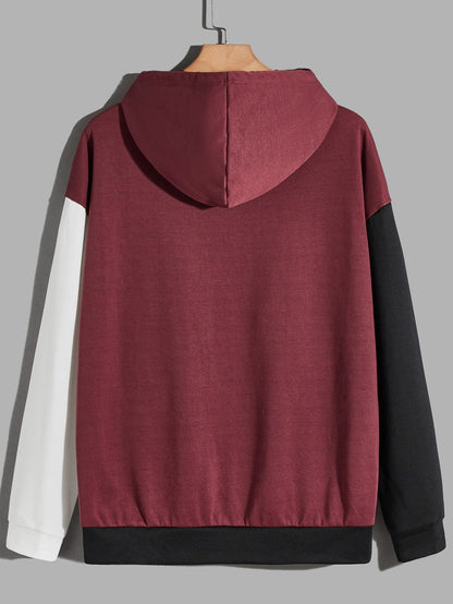 Winter Unisex Maroon Black Hoodie