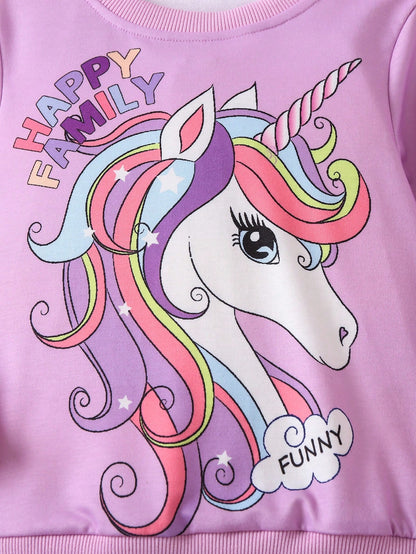 Pinkish Horse Printed Kids Winter Suit