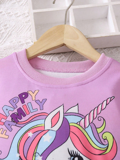 Pinkish Horse Printed Kids Winter Suit