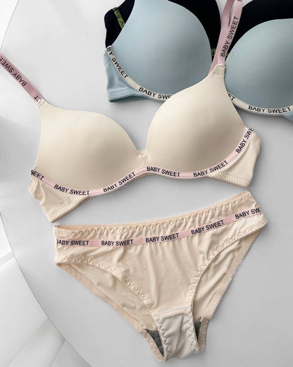 Baby Letter Bra Set
