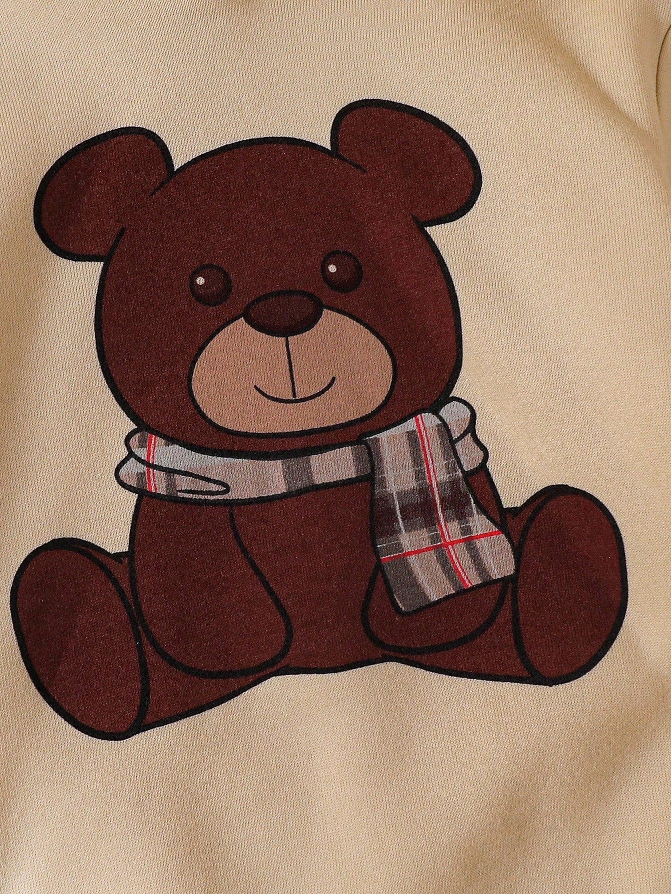 Brown Panda Printed Kids Winter Suit