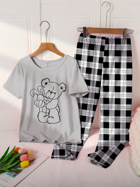 Bunny Hug Printed Half Sleeve Night Suit (7-16 Years)