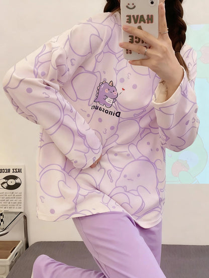Dino Dreams Printed Night Suit
