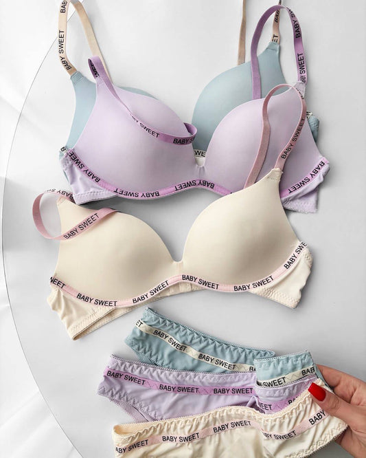 Baby Letter Bra Set
