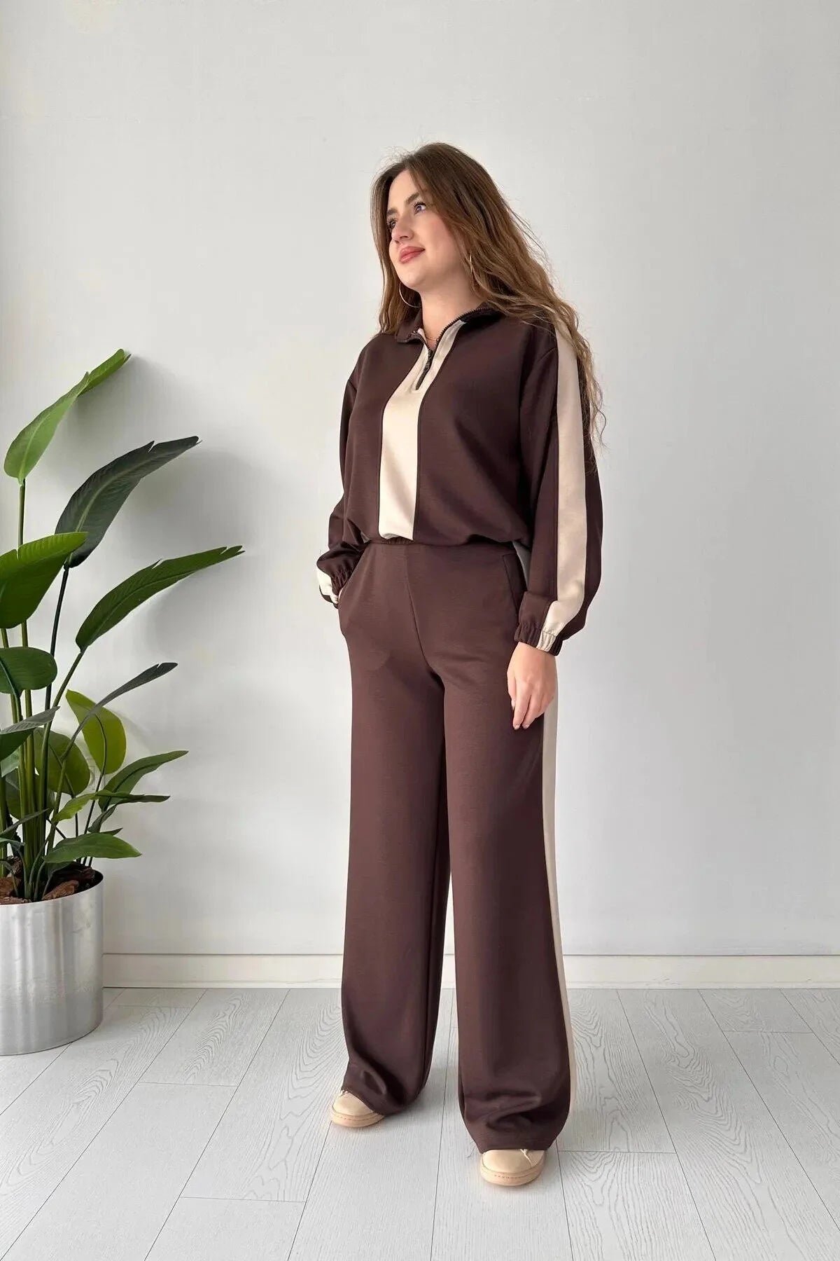 Winter Zipper Panel 2 PC Co-Ord Set