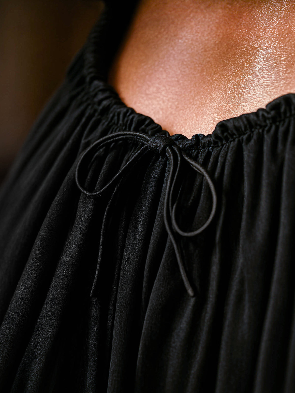 Gathered Maxi Dress With Spaghetti Straps