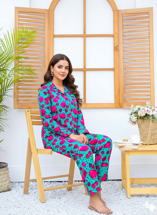 Imported Linen Printed Forest Love PJ Set-LP16