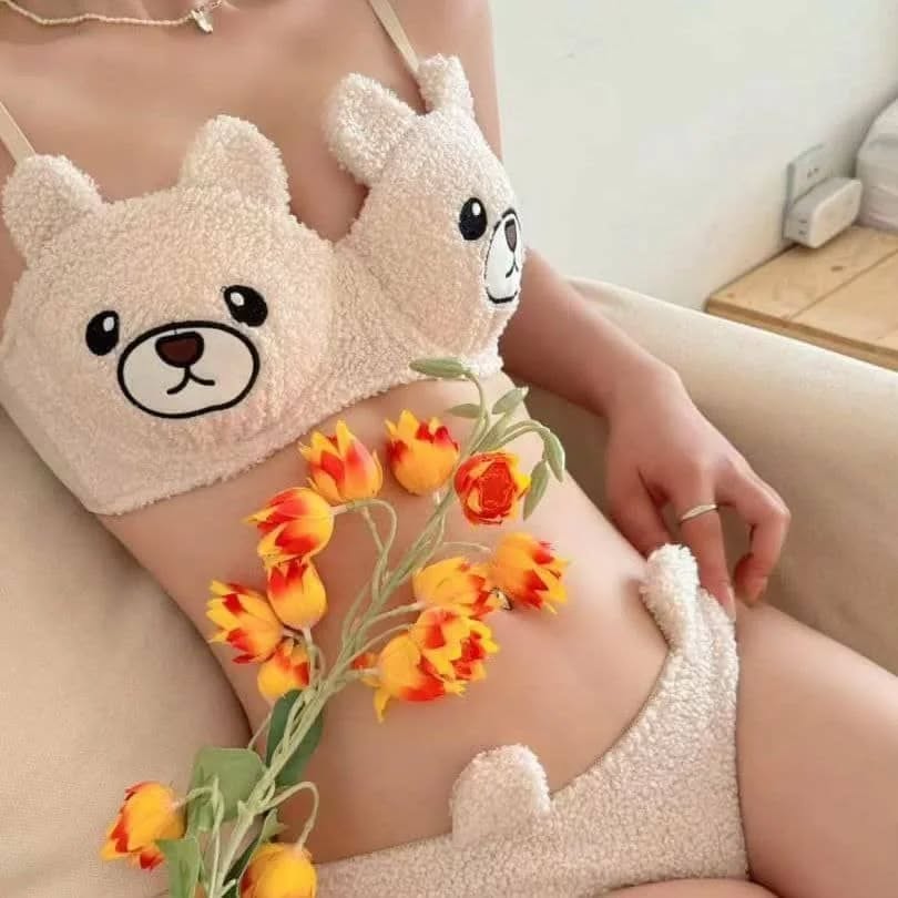 Anime Bear Bra Set