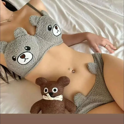 Anime Bear Bra Set