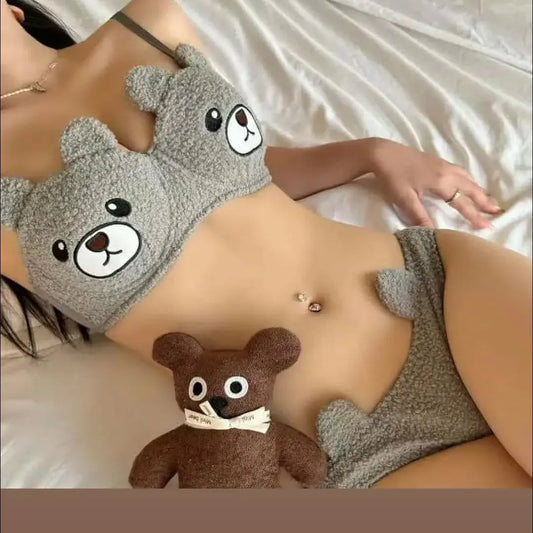Anime Bear Bra Set