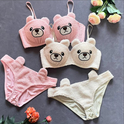 Anime Bear Bra Set