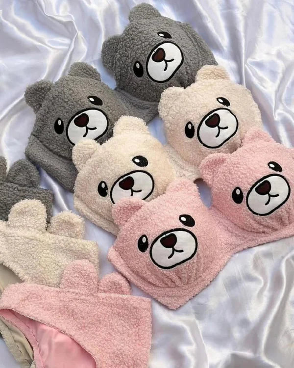 Anime Bear Bra Set