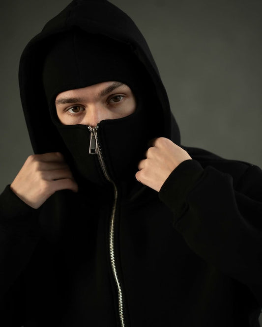 Balaclava Ninja Zipper Hoodie Jacket