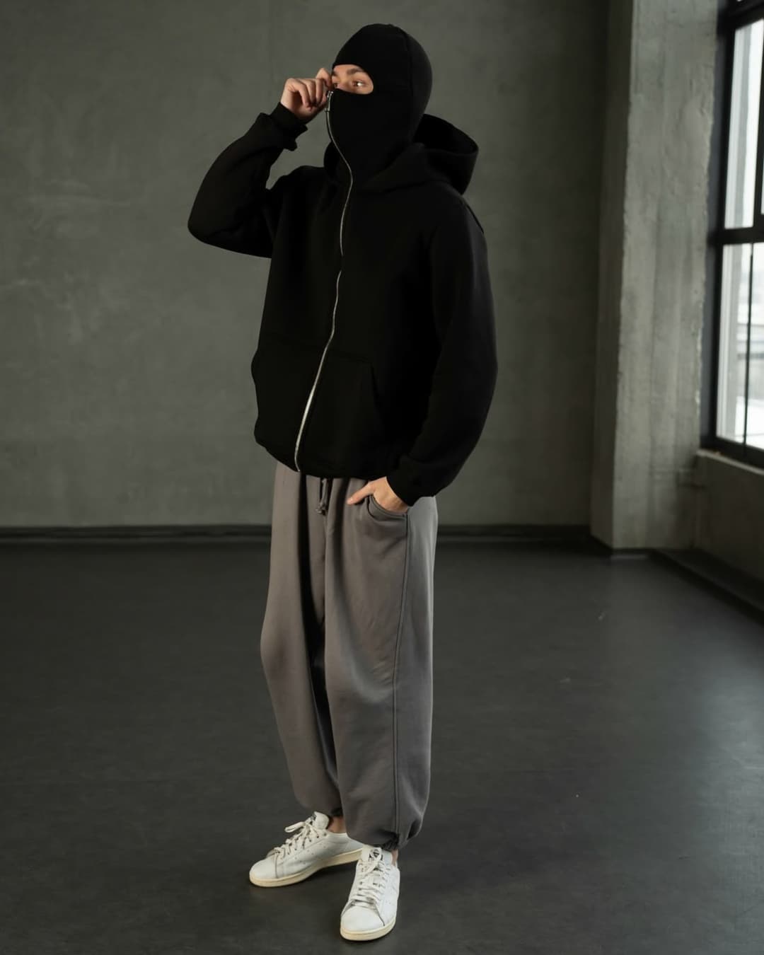 Balaclava Ninja Zipper Hoodie Jacket
