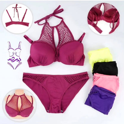 Elegant Royal Neck Bra Set
