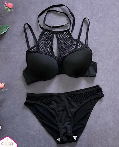 Elegant Royal Neck Bra Set