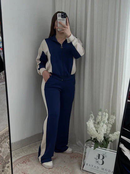 Winter Contrast Panel 2 PC Co-Ord Set