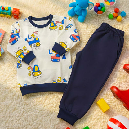 Truck Printed Kids Winter Suit - FREE (Pack of 3 Deal)