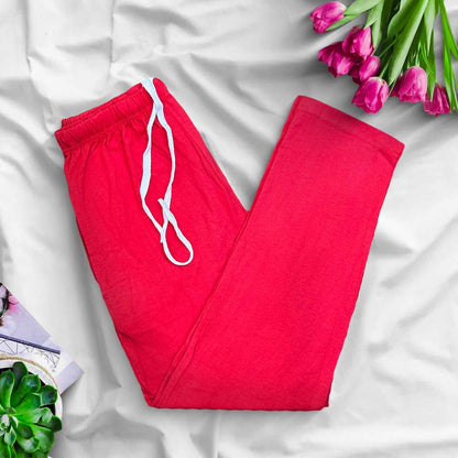 Trouser - Red Plain Stylish