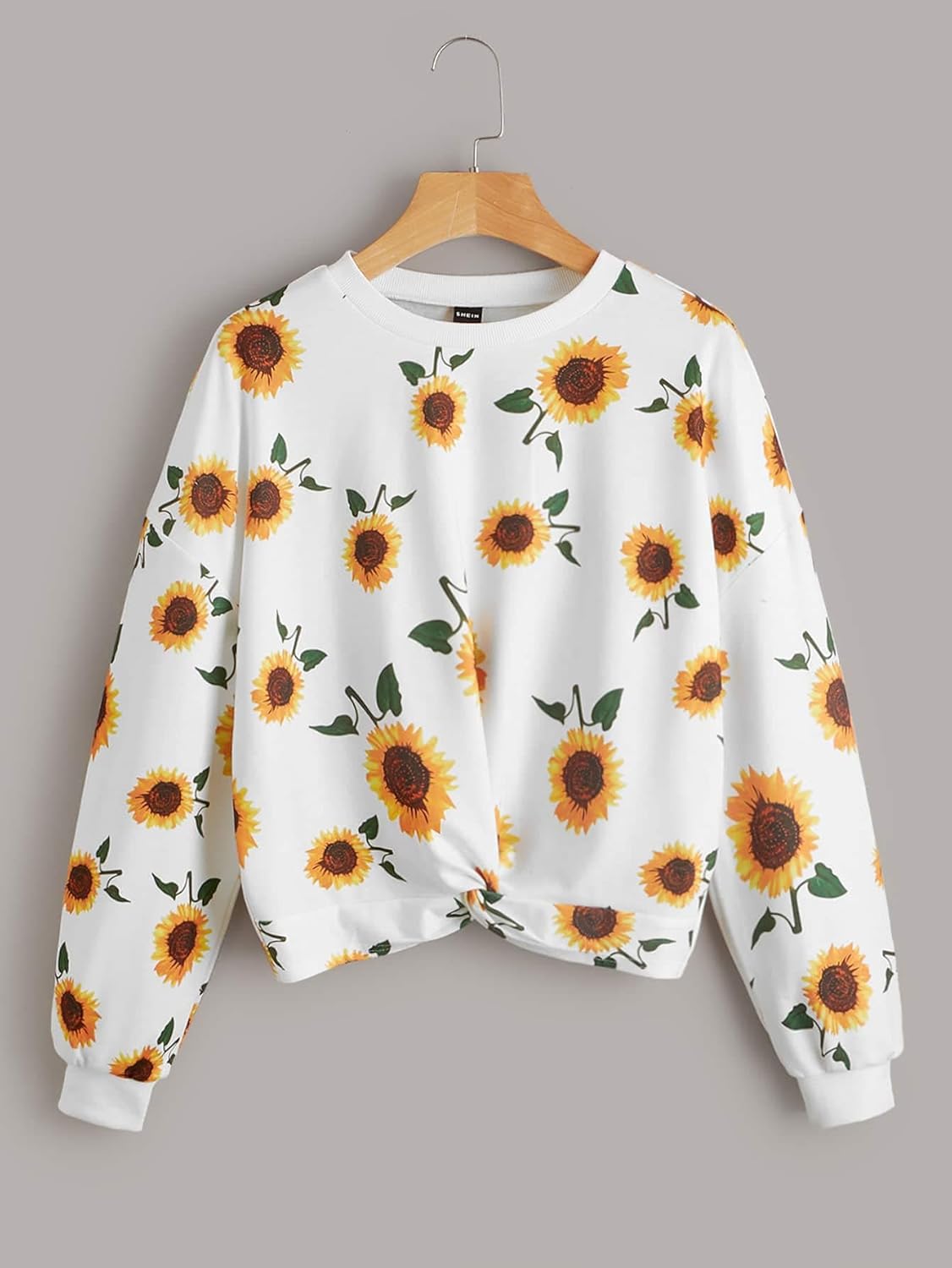 Winter Sunflowers Printed Sweatshirt