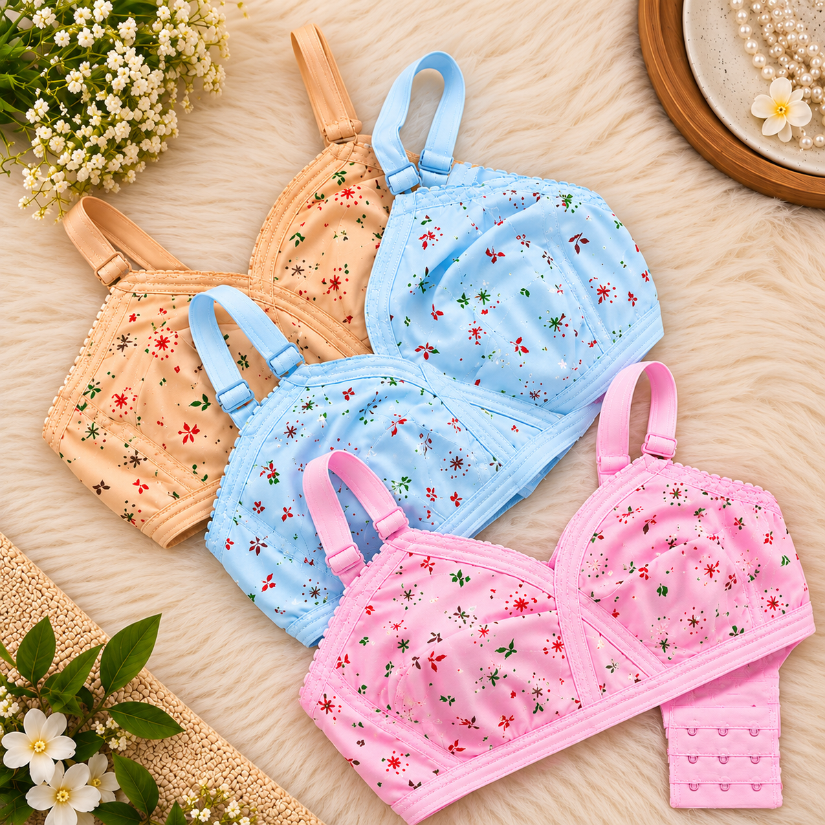 3-Piece Premium Non-Padded Jersey Bra Pack – All-Day Comfort