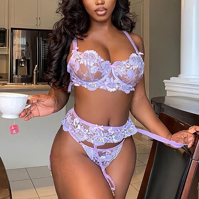 Garter Set – Rose Dusk
