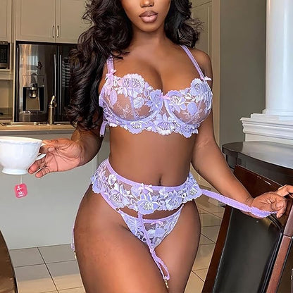 Garter Set – Rose Dusk