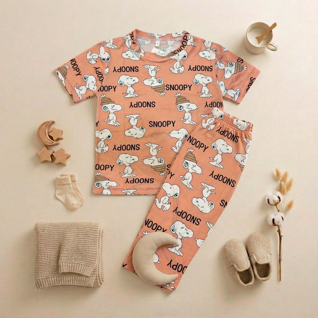 Peanuts Snoopy Half Sleeve Kids Suit