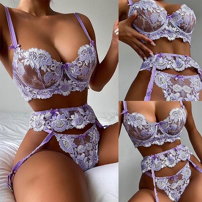 Garter Set – Rose Dusk