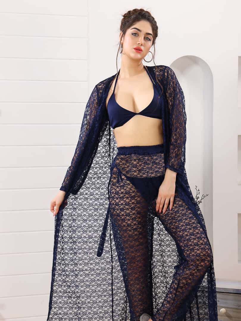 4 Piece Net Nighty Set