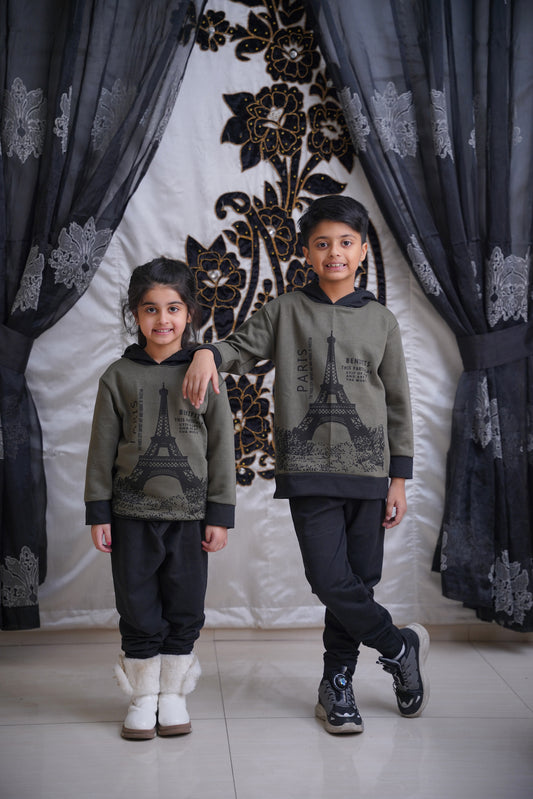 Paris Printed Kids Winter Suit (Each)