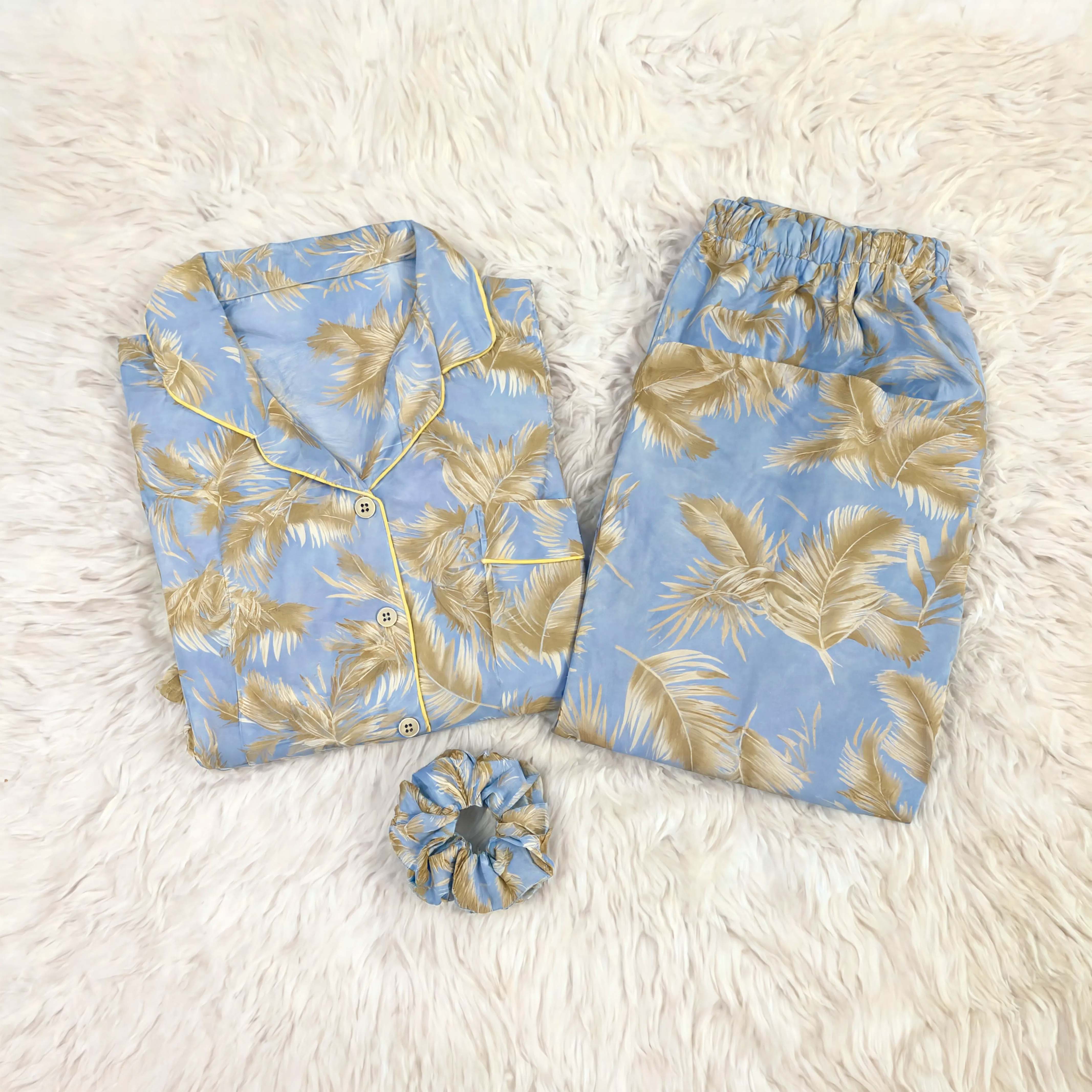 Imported Linen Printed Classic Print PJ Set-LP28