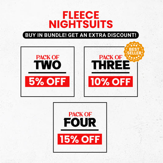 Women Fleece Night Suit Bundle (Extra Discount)