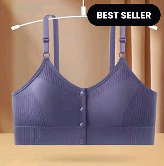 Elegant Button Slim Bra