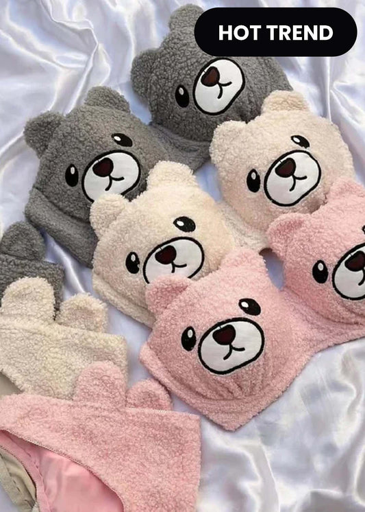 Anime Bear Bra Set