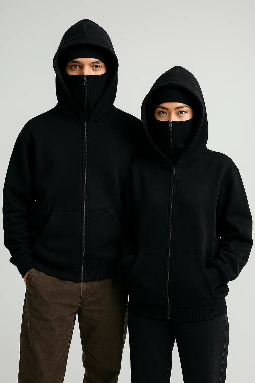 Balaclava Ninja Zipper Hoodie Jacket