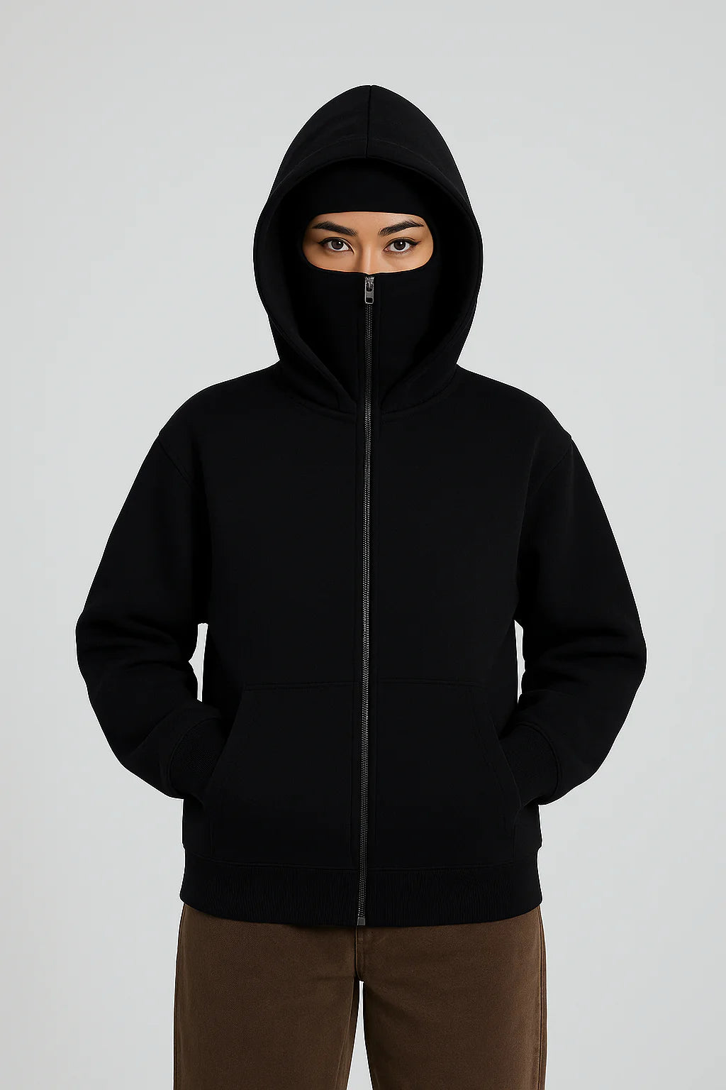 Balaclava Ninja Zipper Hoodie Jacket