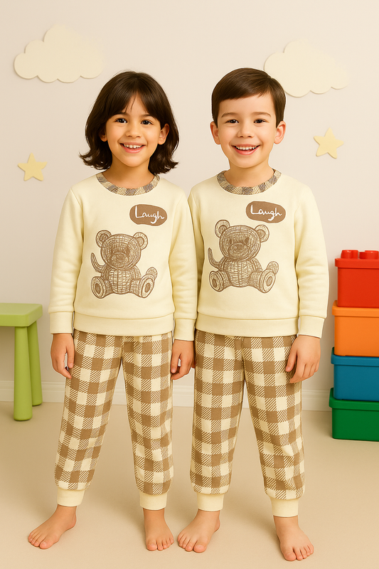 Check Bear Printed Kids Winter Suit (Each)
