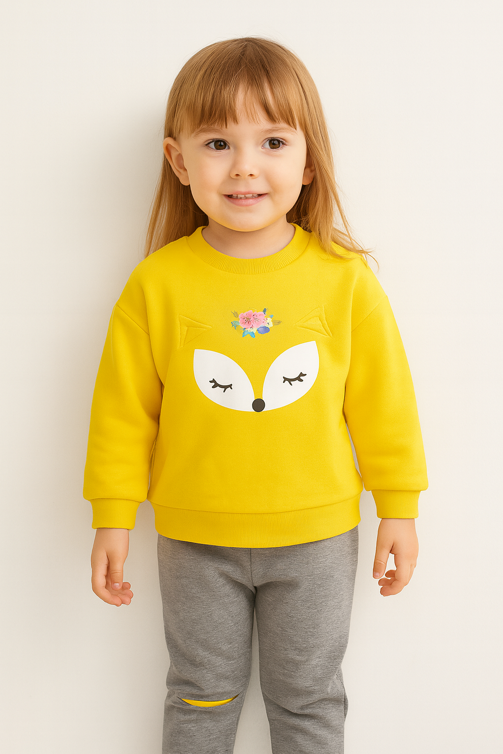 Yellow Fox Printed Kids Winter Suit (Each)
