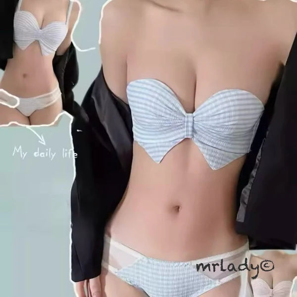 Check Mood Pad Bra Set