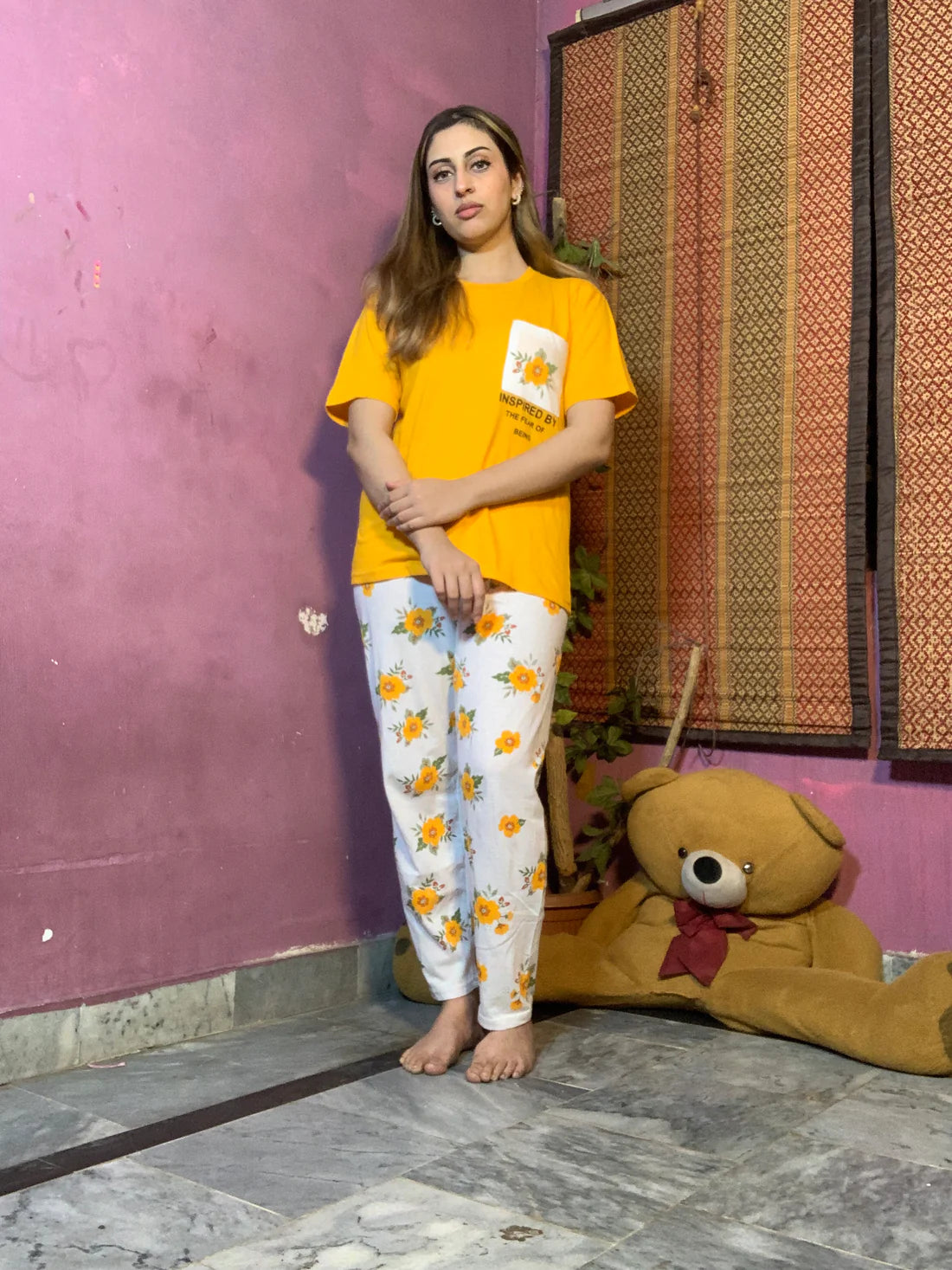 Pocket Printed Night Suit